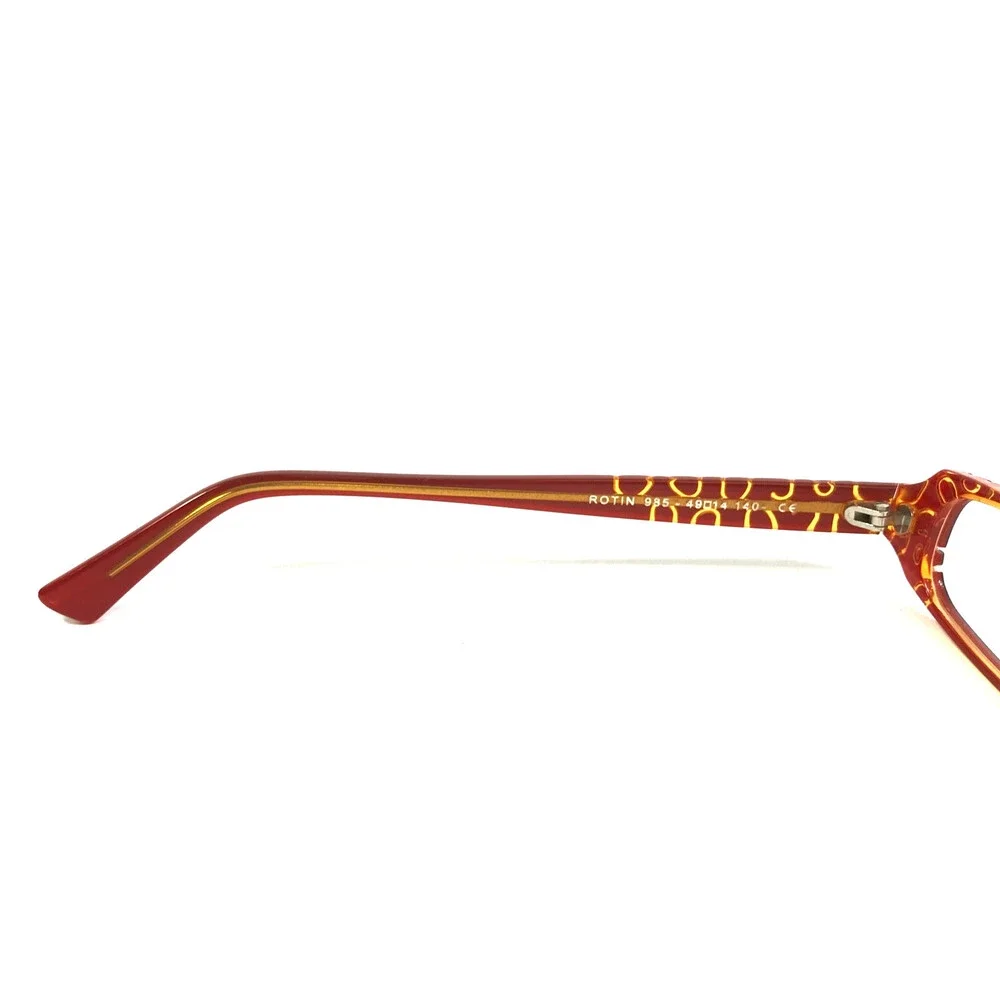 Jean Lafont Eyeglasses Frame ROTIN 985 Green Orange Rectangle Full Rim 49-14-140